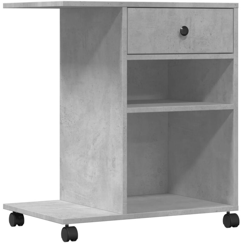Printer Stand with Wheels Concrete Grey 60x40x68.5 cm Vidaxl