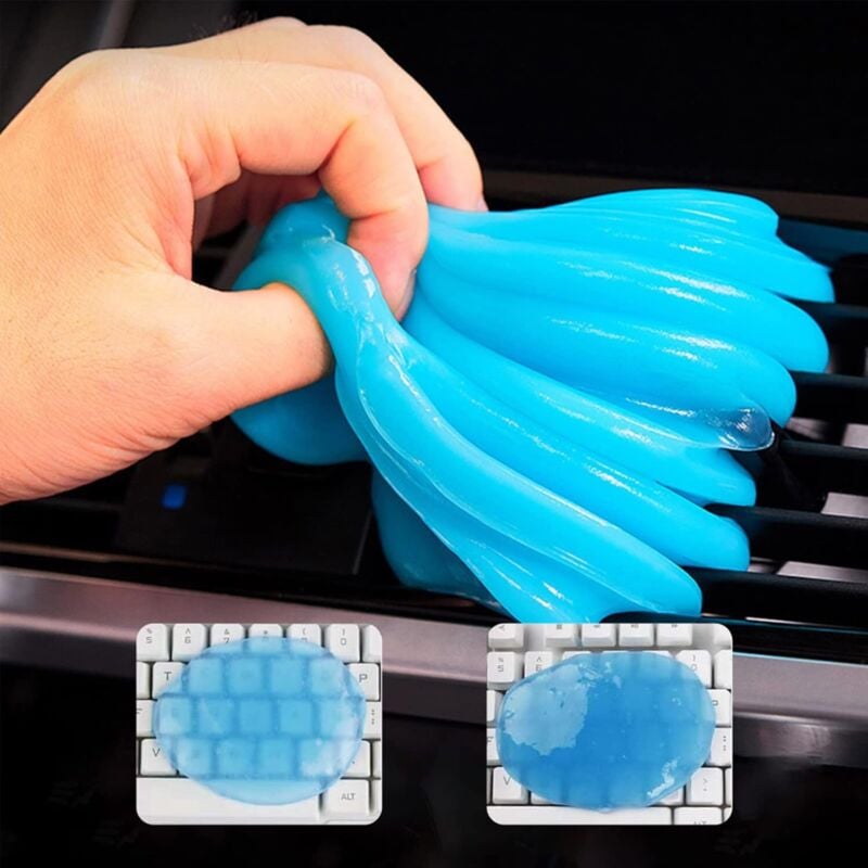 Car Cleaning Gel, Keyboard Cleaning Gel, Dust Removal Gel for Cars, Keyboard Cleaning Kit, Cleans Dust from Laptops, Printers, Keyboards, 2 Pieces